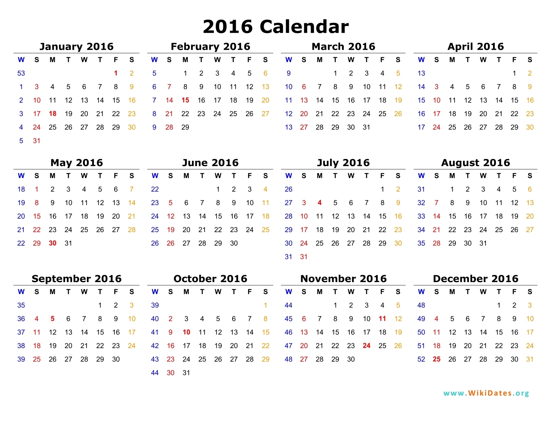 Pretty Printable Calendars For August 2016