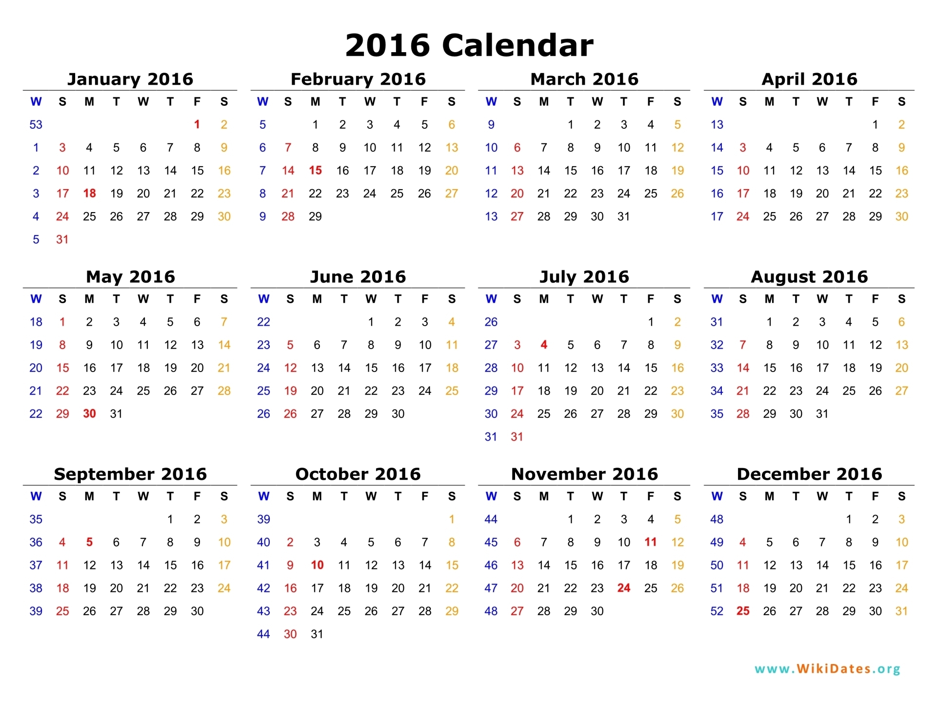 calendar 2016 calendar 2016