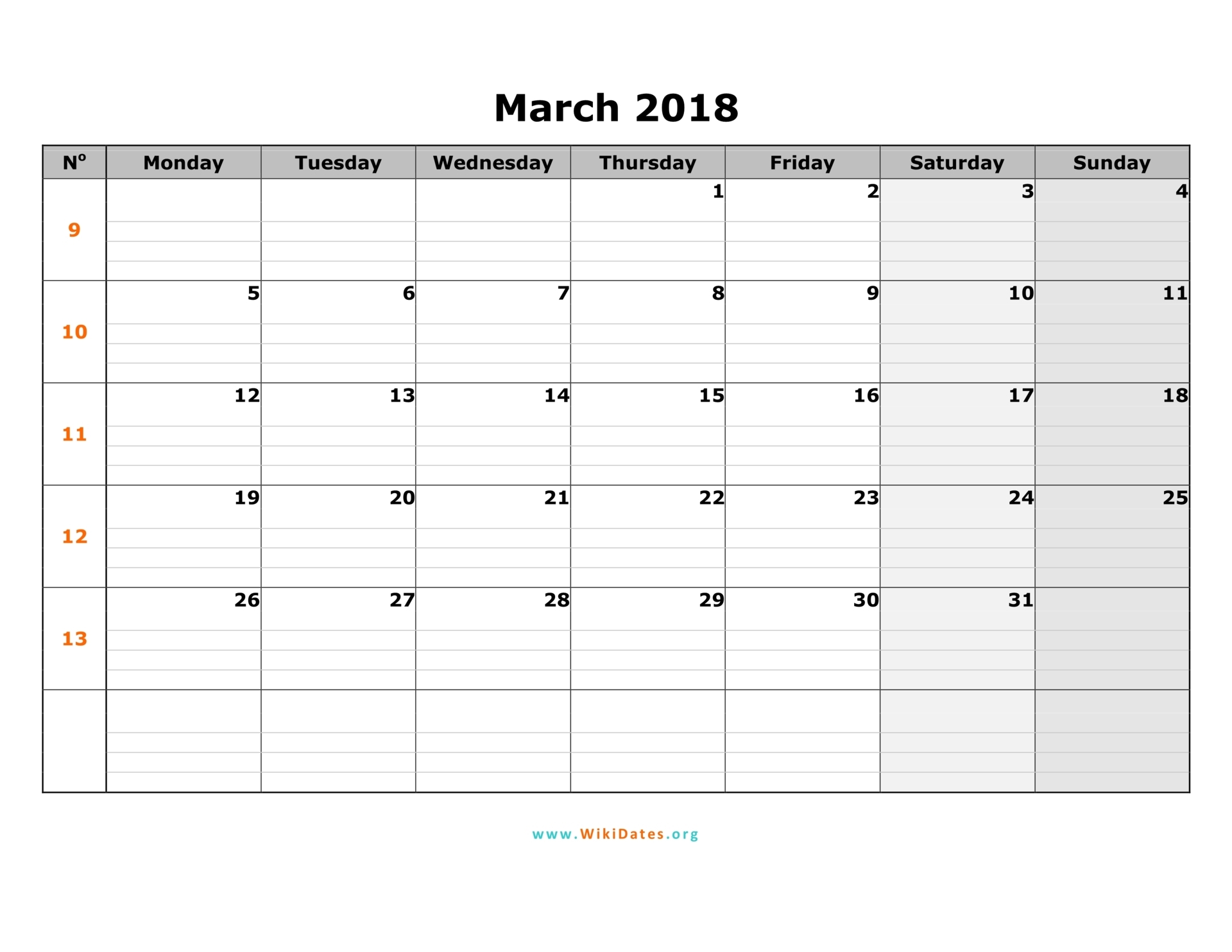 march-2018-calendar-wikidates