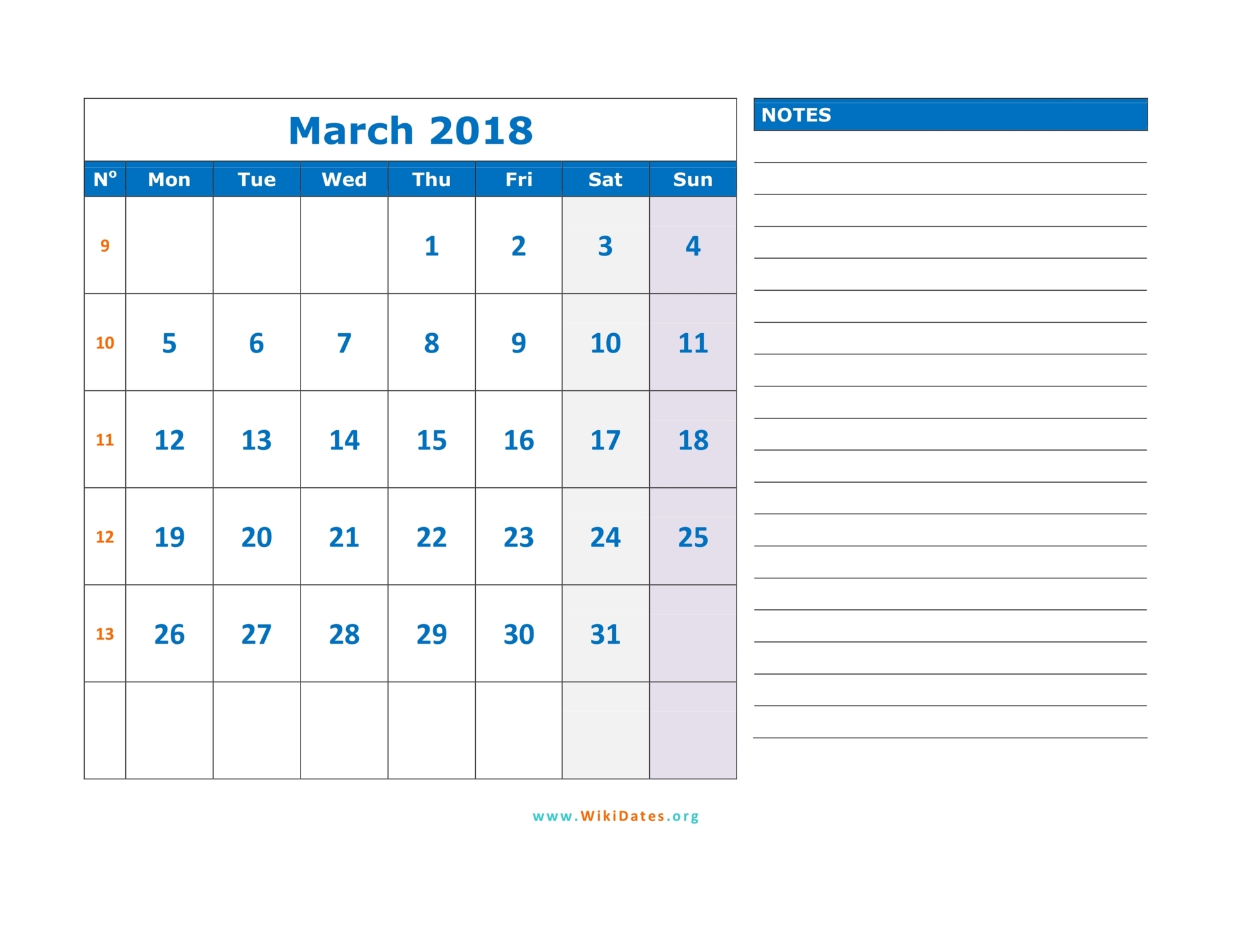 march-2018-us-calendar-with-holidays