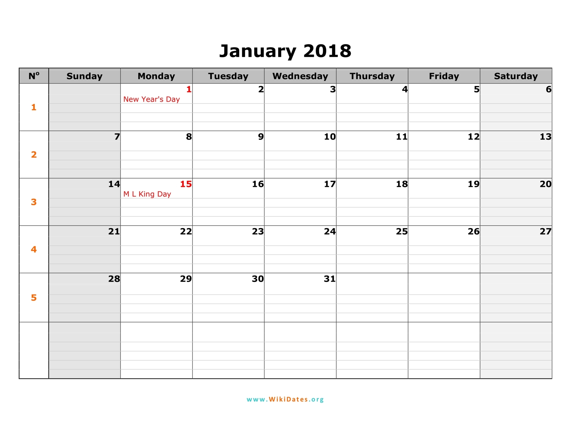 2018 Calendar WikiDates 2018-calendar-wikidates