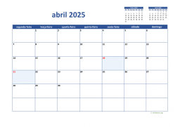 calendário 2025 02