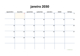 calendário mensal 2030 04