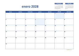 calendario mensual 2028 02