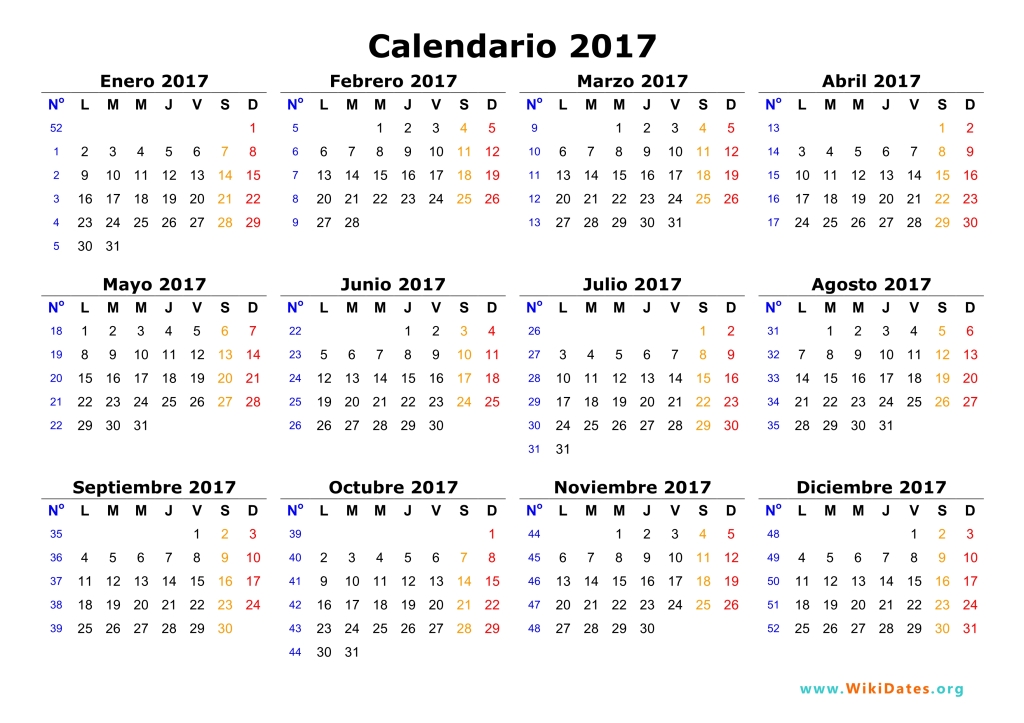 calendarios para imprimir
