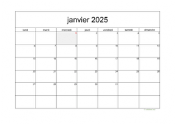 calendrier janvier 2025 05