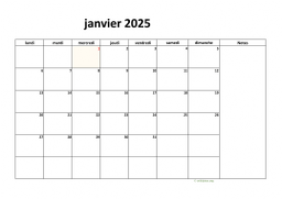 calendrier janvier 2025 08