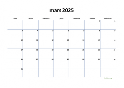 calendrier mars 2025 04