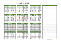 calendrier annuel 2029 01
