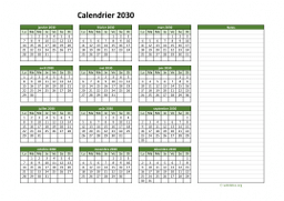 calendrier annuel 2030 01