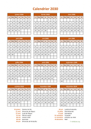 calendrier annuel 2030 07