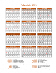 Calendario de México del 2025 07