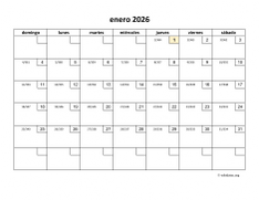 calendario mensual 2026 01