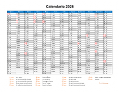 Calendario de México del 2026 08