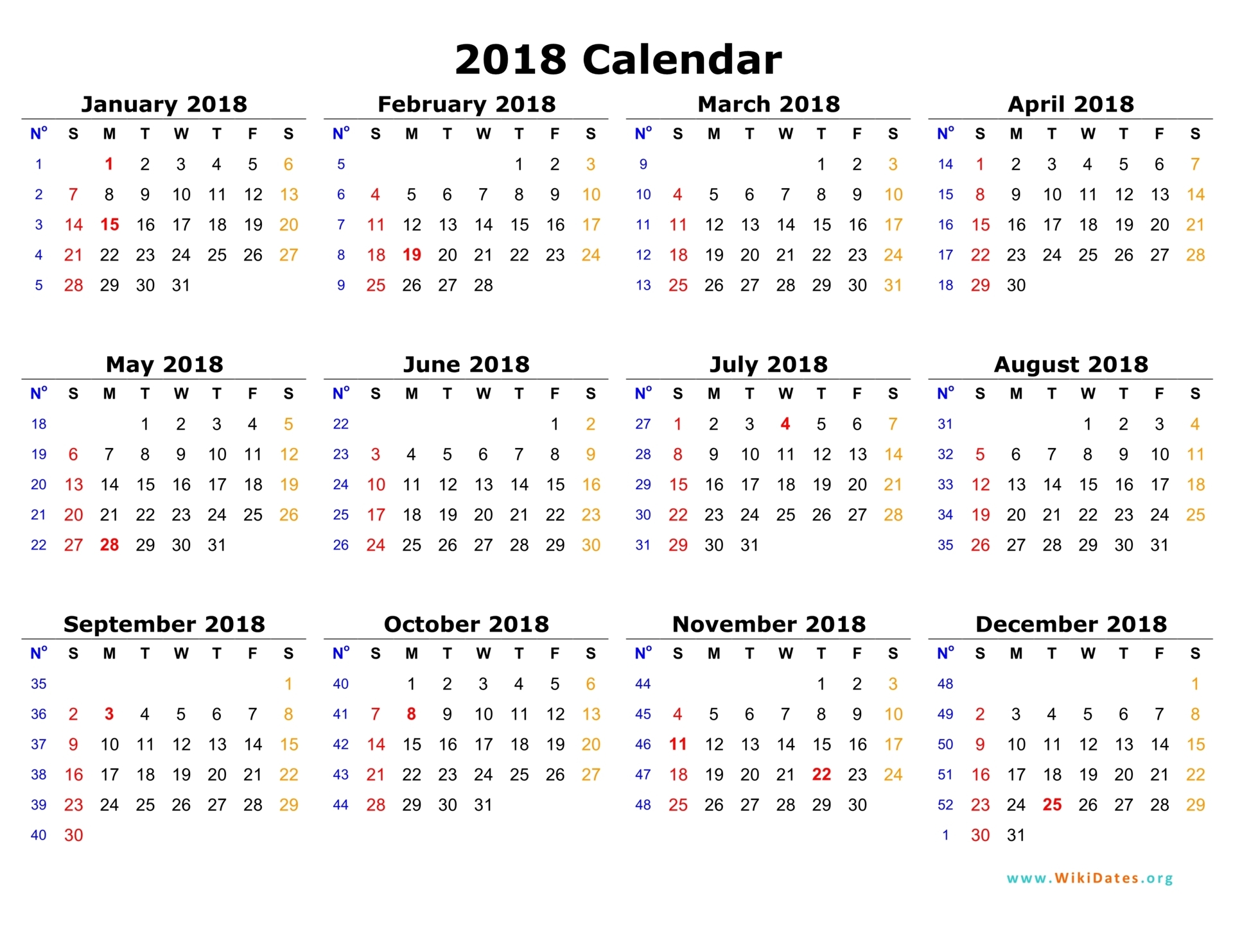 fiscal week calendar 2018