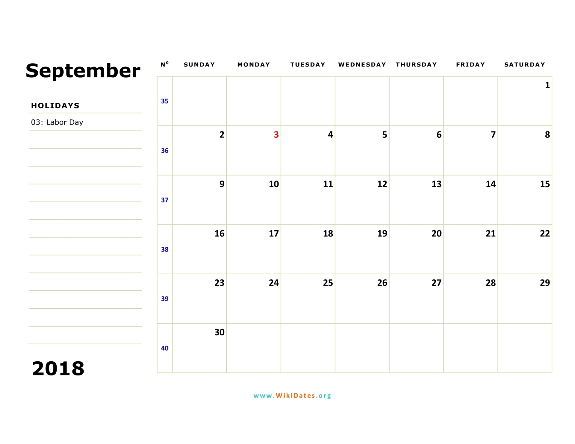 september 2018 calendar wikidates org