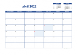 calendário 2022 02