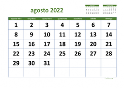 calendário 2022 03