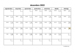 calendário 2022 01