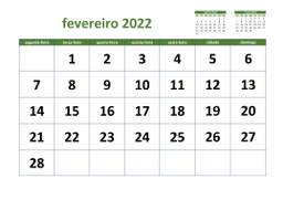 calendário 2022 03