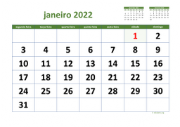 calendário 2022 03