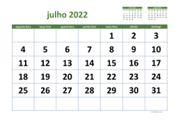 calendário 2022 03