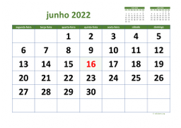 calendário 2022 03