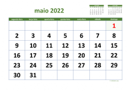 calendário 2022 03