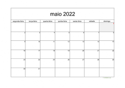 calendário 2022 05