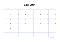 calendário 2024 04