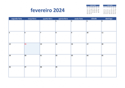 calendário 2024 02