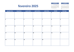 calendário 2025 02