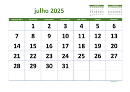 calendário 2025 03