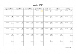 calendário 2025 01