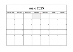 calendário 2025 05