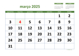 calendário 2025 03