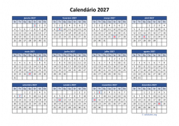 calendário anual 2027 03