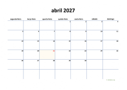 calendário 2027 04