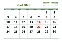 calendário 2028 03