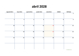 calendário 2028 04