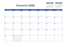 calendário 2028 02