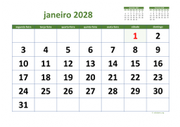 calendário mensal 2028 03