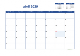 calendário 2029 02