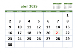 calendário 2029 03