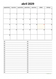 calendário 2029 07