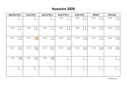 calendário 2029 01