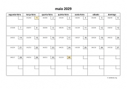 calendário 2029 01