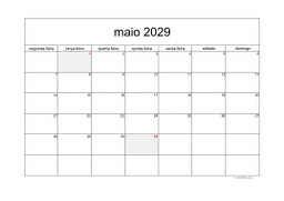 calendário 2029 05
