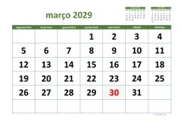 calendário 2029 03