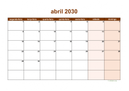 calendário 2030 06